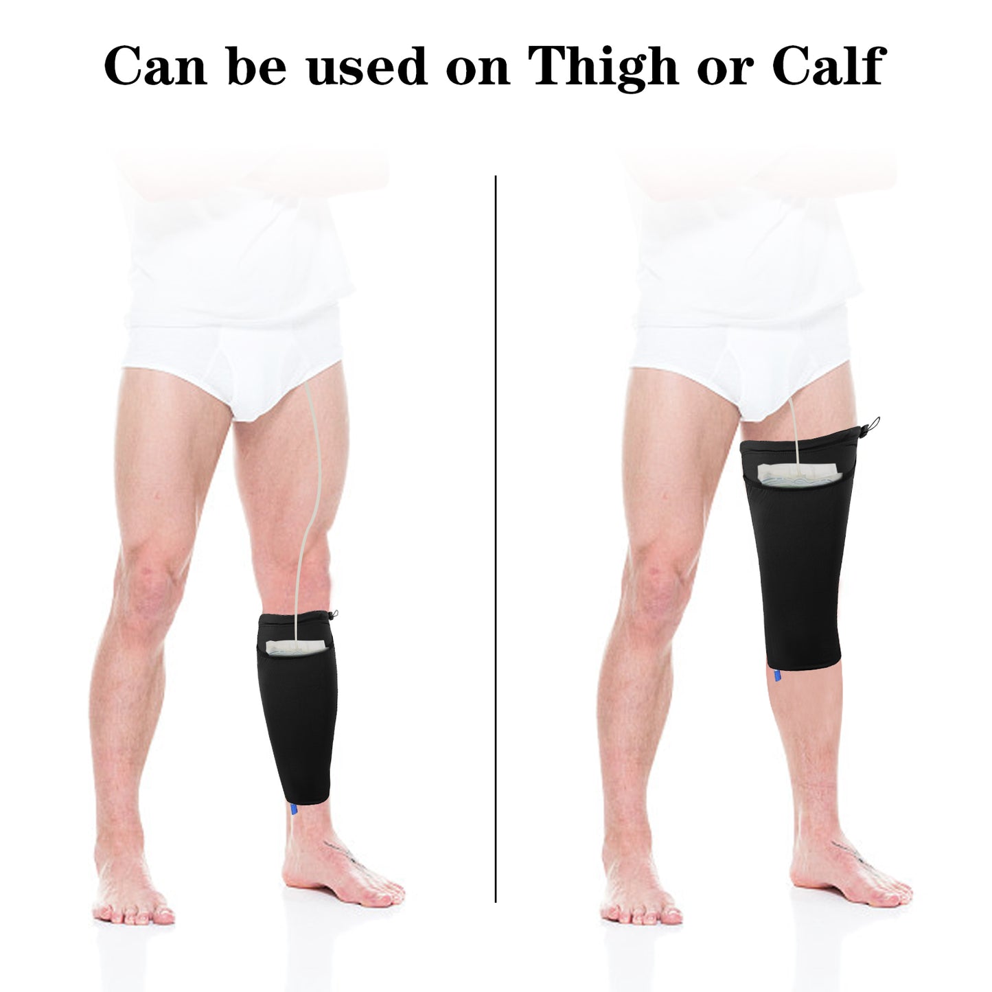 Sac de Jambe de Cathéter, Support de Poche Cathéter Lavable Réutilisable et Confortable,la poche de drainage d'urine,Fixateur de poche de jambe de cathéter