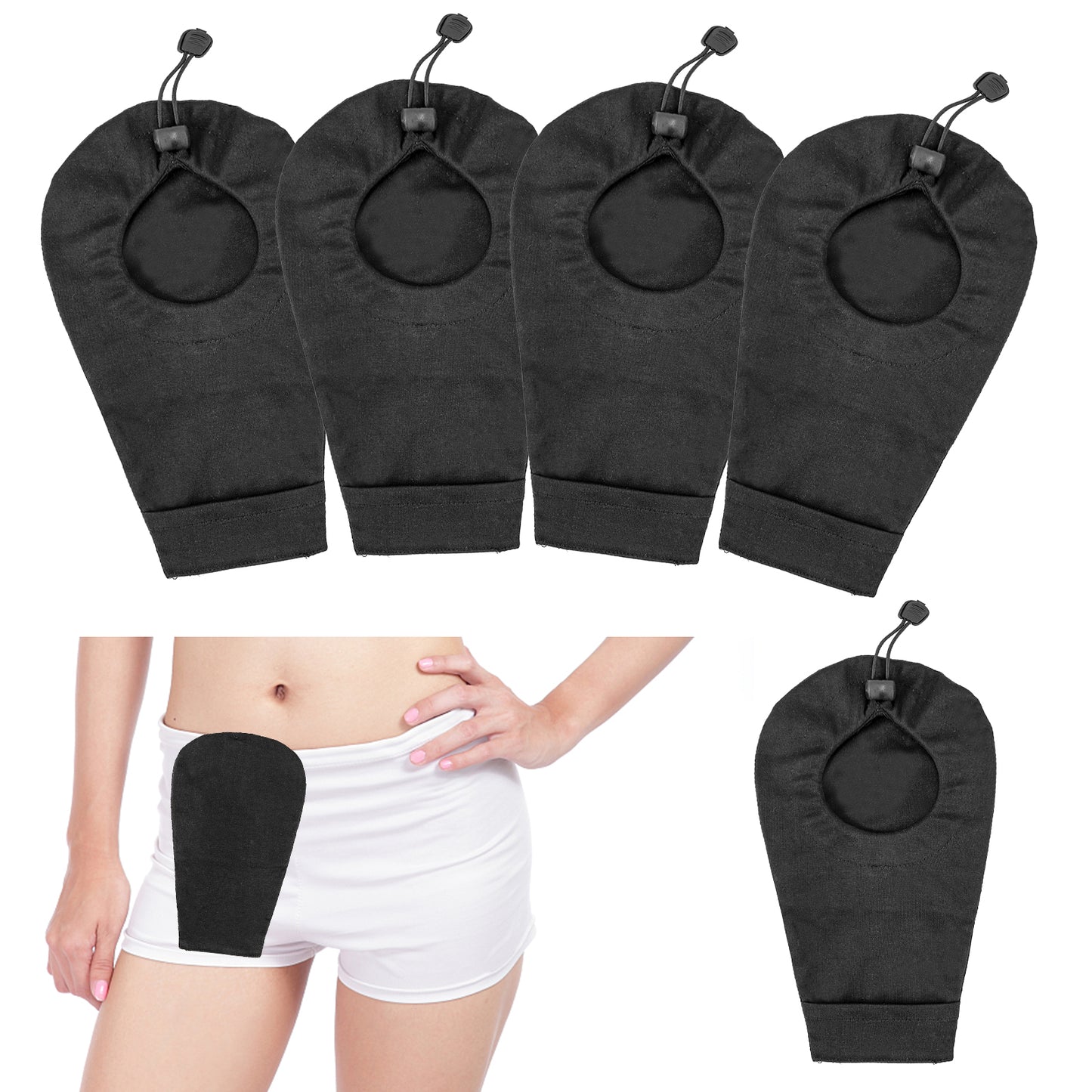 Ostomy Bag Cover,Colostomy Bag Covers, Odor Control Stretchy Bag Cover,Ostomy Wrap,Washable Pouch Liner for Women Men Lightweight Care Protector Protective Bag for Ileostomy,Urostomy,Ostomy Supplies