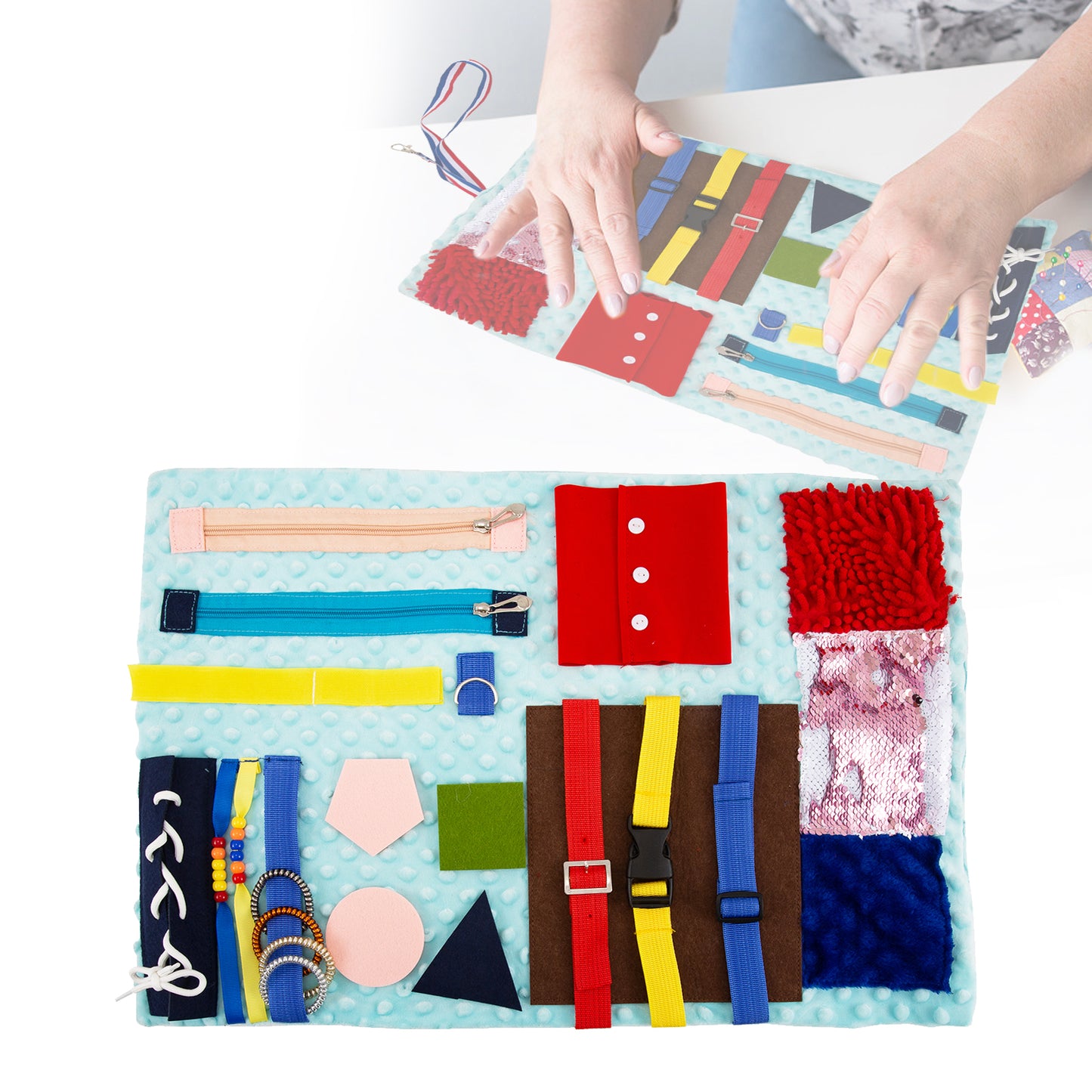 Fidget Blanket for Adults with Dementia,Dementia Products for Elderly,Dementia Activities for Seniors,Alzheimers Activities,Fidget Toys,Autistic Activities Pad,Sensory Blanket,Busy Board