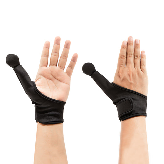 Adult Thumb Guards Habit Finger Gloves for Finger Sucking Stop Nail Thumb Sucking Guard Breathable Thumb Glove to Help Stop Skin Picking Thumb Sucking and Hair Pulling (Leather-1)
