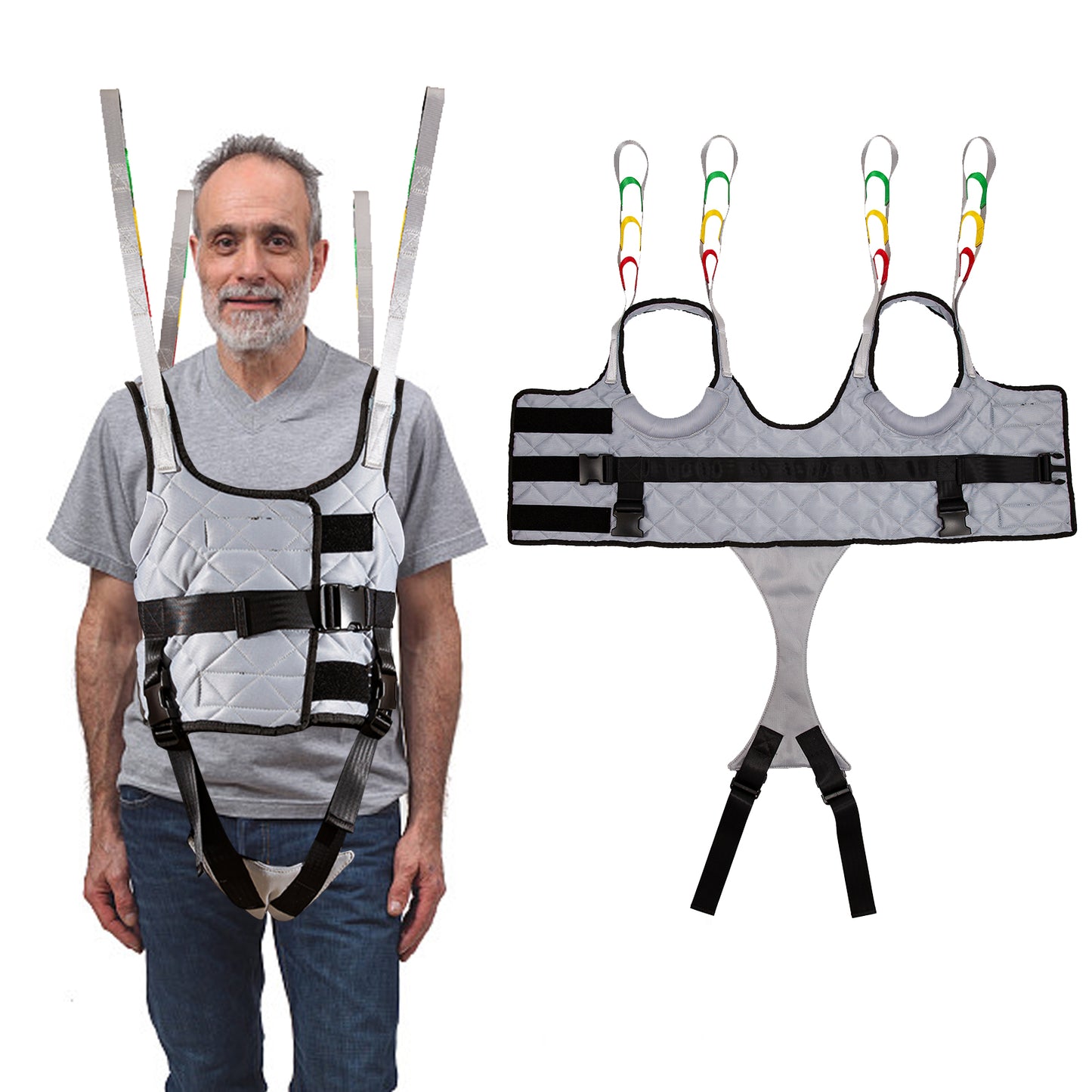 Hoyer Lift Sling for Standing Walking Aids Support Transfer Toileting,Patient Lift Sling Loading Weight 500lbs,Medical Hoist Standing Sling Adjustable Strap Aids Support Leg Training