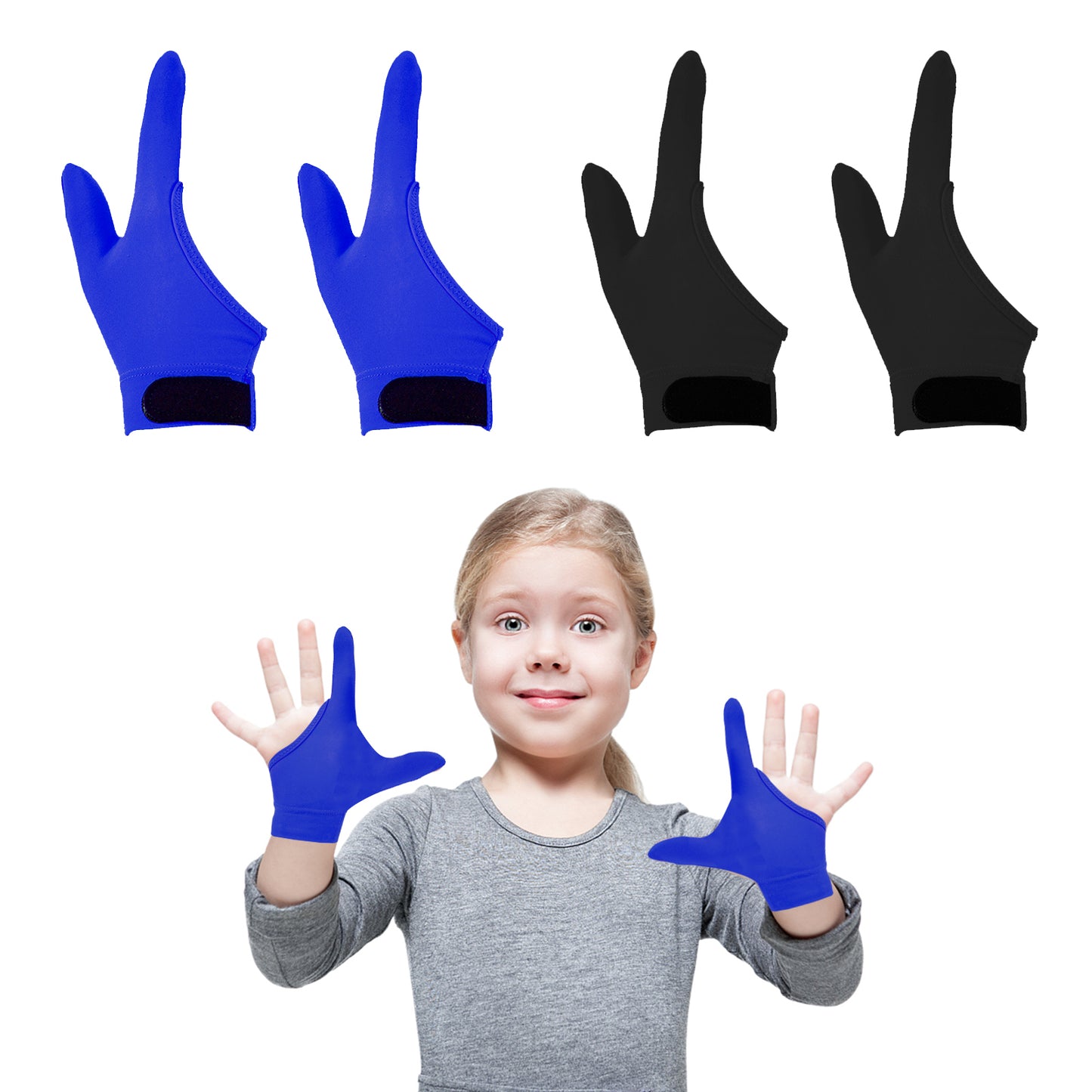 4pcs Thumb Sucking Guard Gloves Kids Chewy Compression Gloves Breathable Guard Nail Biting Gloves Kids Stop Thumb Sucking and Finger Biting