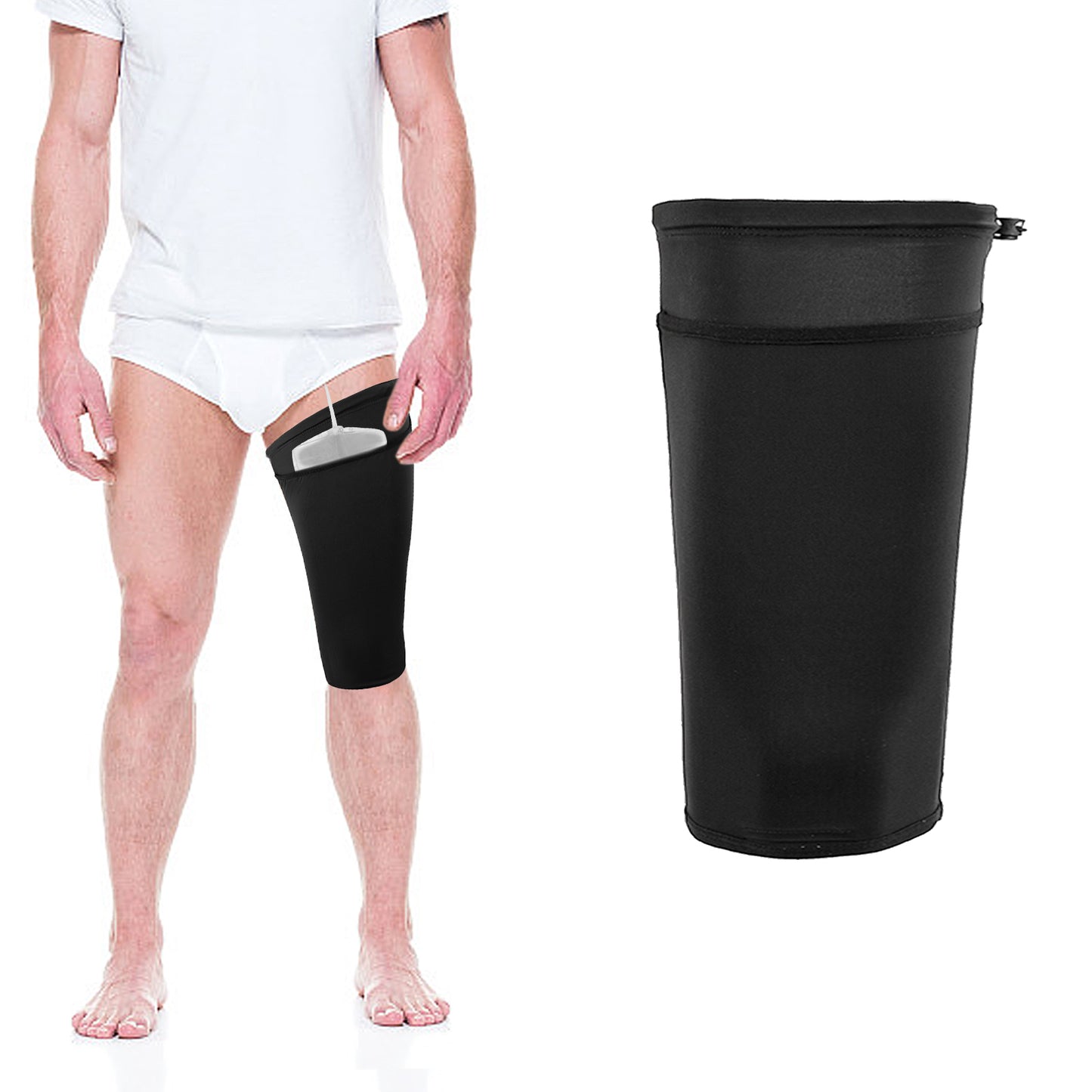 Sac de Jambe de Cathéter, Support de Poche Cathéter Lavable Réutilisable et Confortable,la poche de drainage d'urine,Fixateur de poche de jambe de cathéter