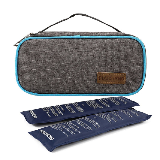 Insulin Kühltasche mit 2 Kühlakku,Diabetikertasche – Diabetiker Tasche Organizer Insulin Pen Tasche tragbare Kühltasche für Insulin, isolierte Diabetes Tasche für medizinische Reisen Draußen