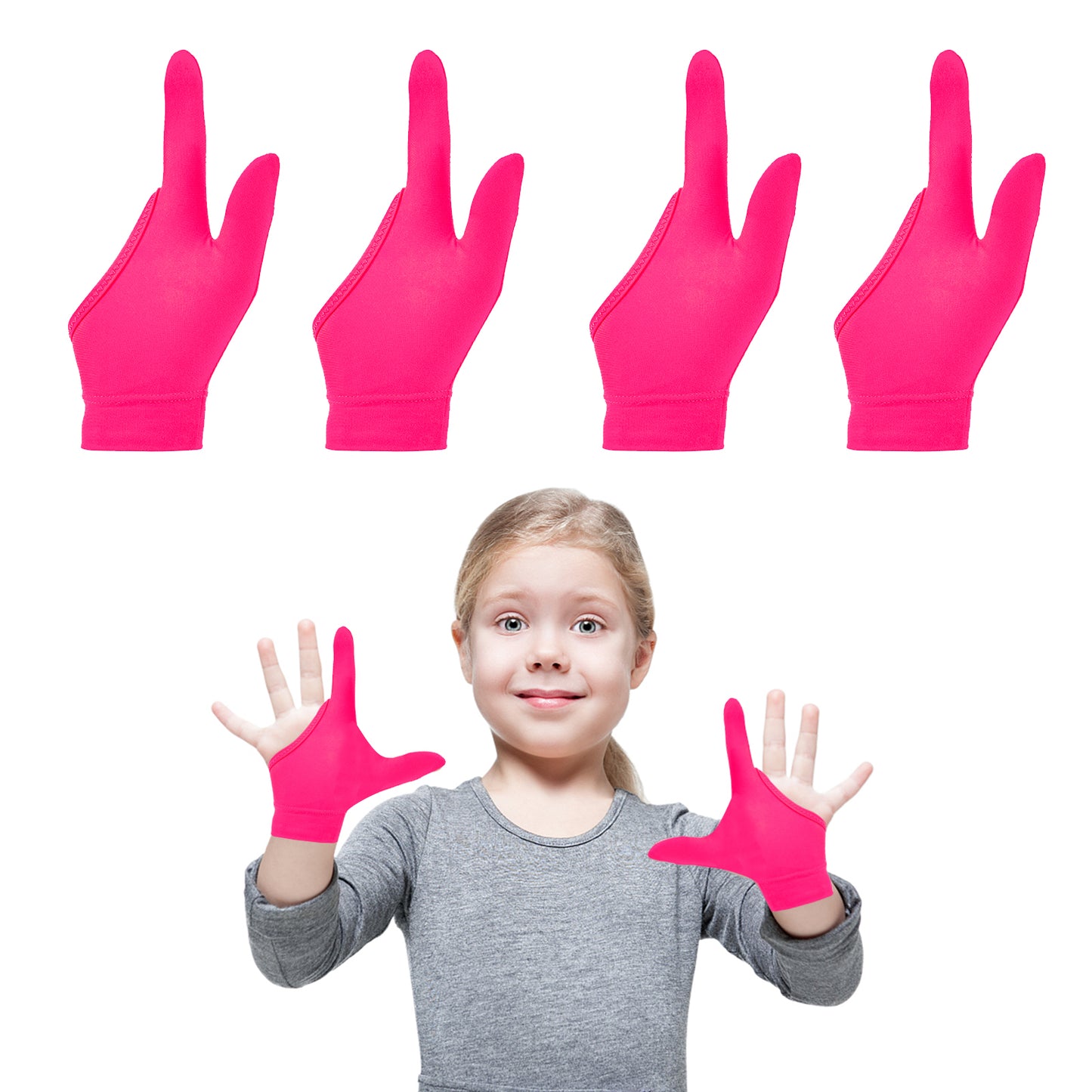 4pcs Thumb Sucking Guard Gloves Kids Chewy Compression Gloves Breathable Guard Nail Biting Gloves Kids Stop Thumb Sucking and Finger Biting