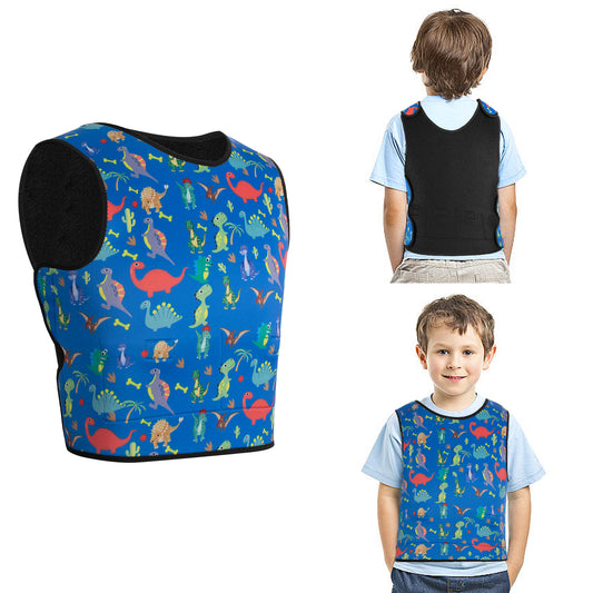 Weighted Vest for Kids with Sensory Issues,Weighted Compression Vest for Children with Autism, ADHD, SPD, Sensory Overload,Autism Sensory Products-Not Include Removable Weights, Dinosaur