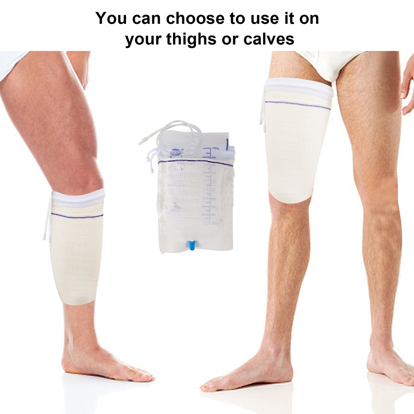 Catheter Leg Bag Holder,Catheter Bag Holder with Adjustable Strap,Fabric Catheter Stabilization Device,Leg Sleeve for Catheter Bag,Urine Drainage Bag Cover,Urinary Incontinence Catheter Supplies.