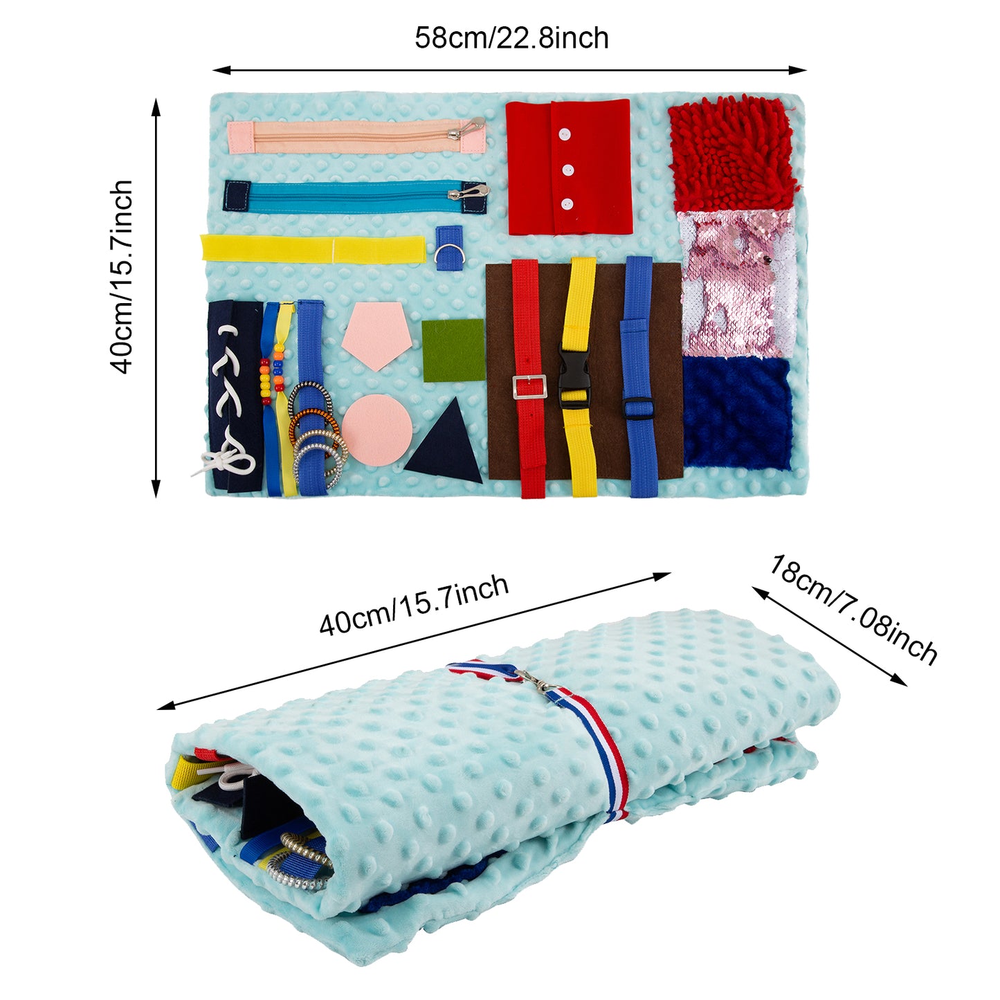 Fidget Blanket for Adults with Dementia,Dementia Products for Elderly,Dementia Activities for Seniors,Alzheimers Activities,Fidget Toys,Autistic Activities Pad,Sensory Blanket,Busy Board