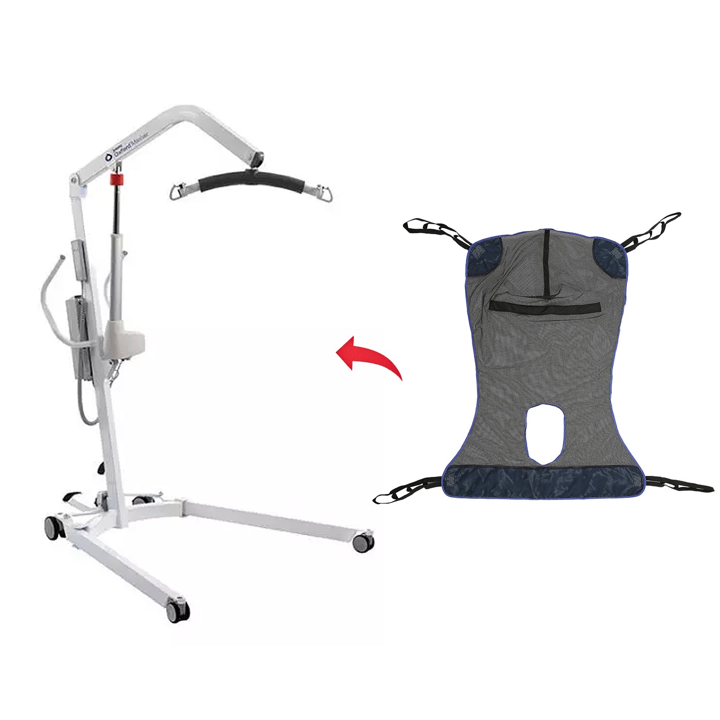 Hoyer Lift Sling,Commode Patient Lift Sling Medical Transfer Sling for Patients Shower,Hoyer Lift Sling for Toileting