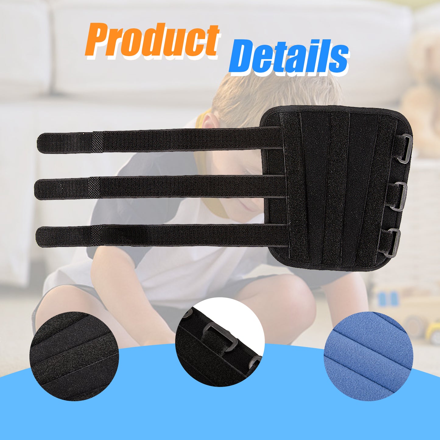 Daumen saugen Stop für Kinder, Finger saugen Guard Stop Nagelbeißen Behandlung für Kleinkinder, Nagelbeißer Stopper Prävention Anti Nase Picking Kinder Ellbogen Immobilizer Brace, schwarz