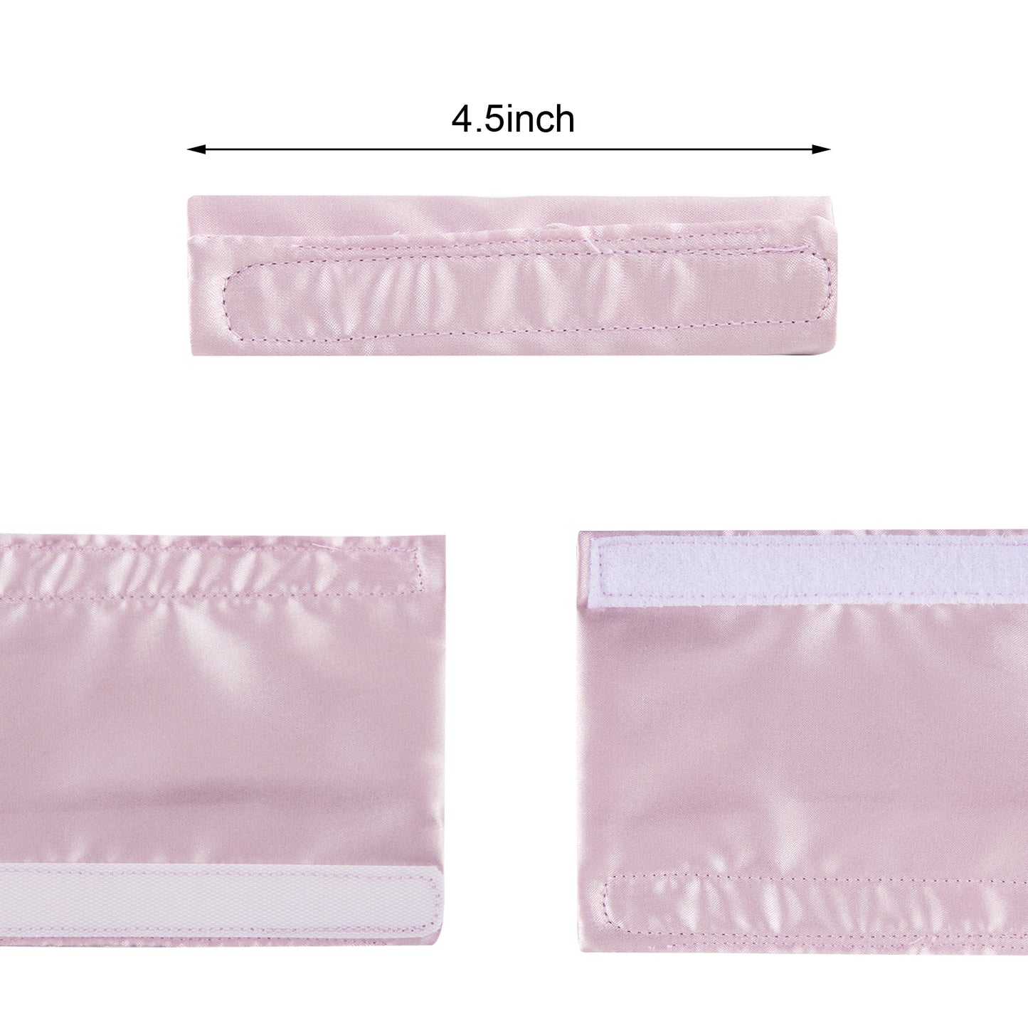 4 Pack Satin CPAP Strap Covers, CPAP Strap Comfort Pads, CPAP face Pads, Comfortable CPAP Supplies Universal and Reusable Design to Reduce CPAP Mask Headgear Red Marks (Pink)