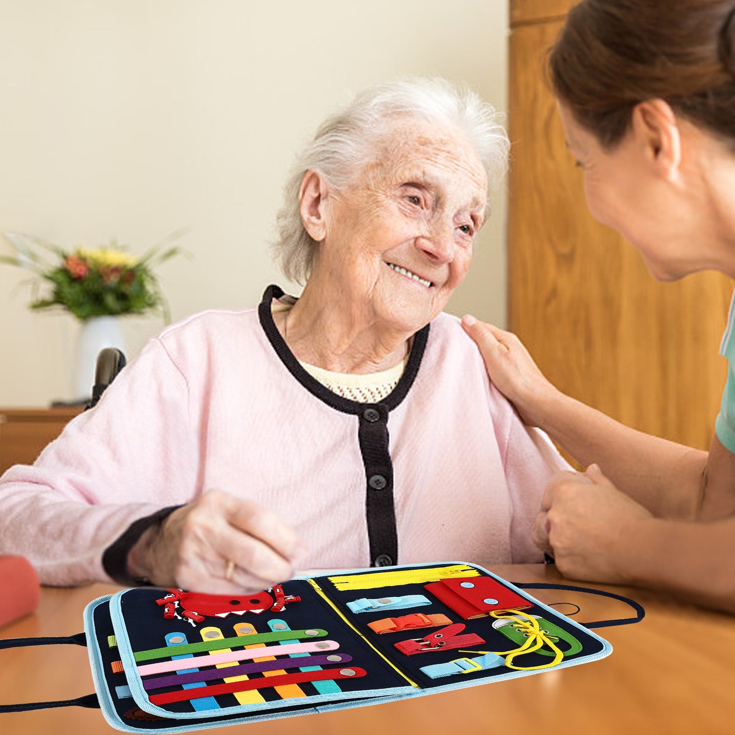 Fidget Blanket for Adults with Dementia,Dementia Activities for Seniors,Alzheimers Dementia Products for Elderly,Toddler Busy Board,Fidget Toys,Autism Sensory Toys for Autistic Children.