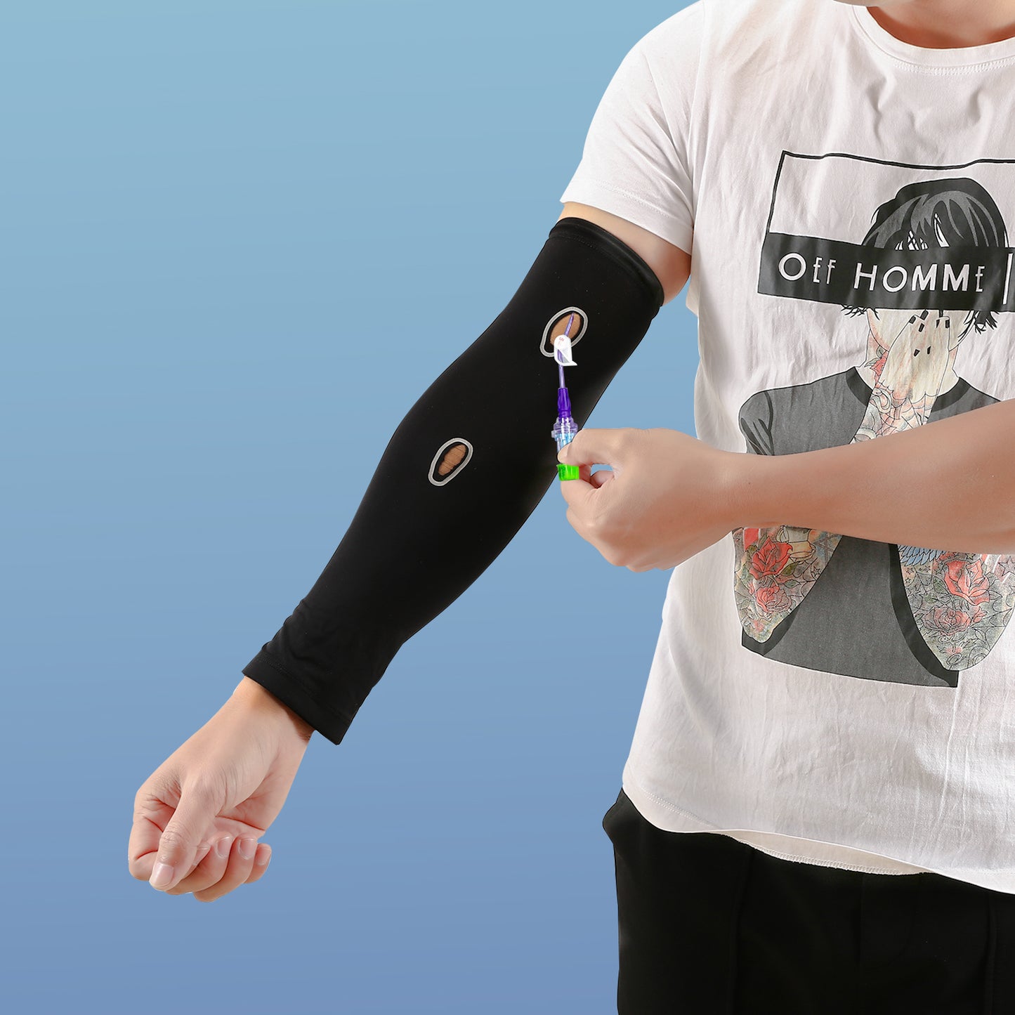 PICC Line Cover,PICC Line Sleeve Protector,PICC Line Cover for Arm Cast Sleeve Protective,Breathable Arm Cast Cover Nursing Supplies for Upper Arm Circumference (M)