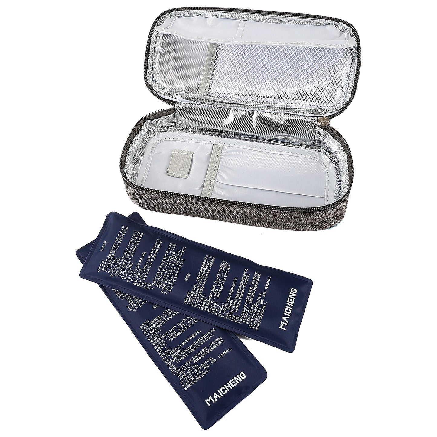 Insulin Kühltasche mit 2 Kühlakku,Diabetikertasche – Diabetiker Tasche Organizer Insulin Pen Tasche tragbare Kühltasche für Insulin, isolierte Diabetes Tasche für medizinische Reisen Draußen