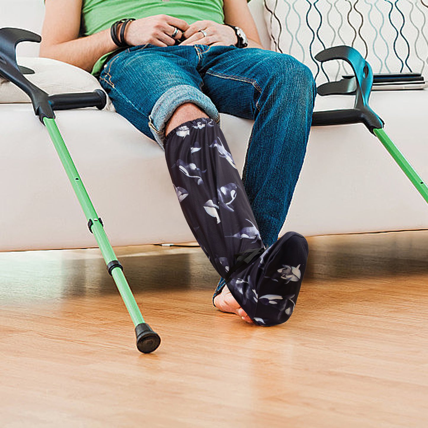 Fashionable Leg Cast Cover, Leg Cast, Sock Cast Cover Below the Knee, Cast Sock Cover for Foot Protective Leg Cast Sleeve for Foot Leg Men Women, Decorative and Washable