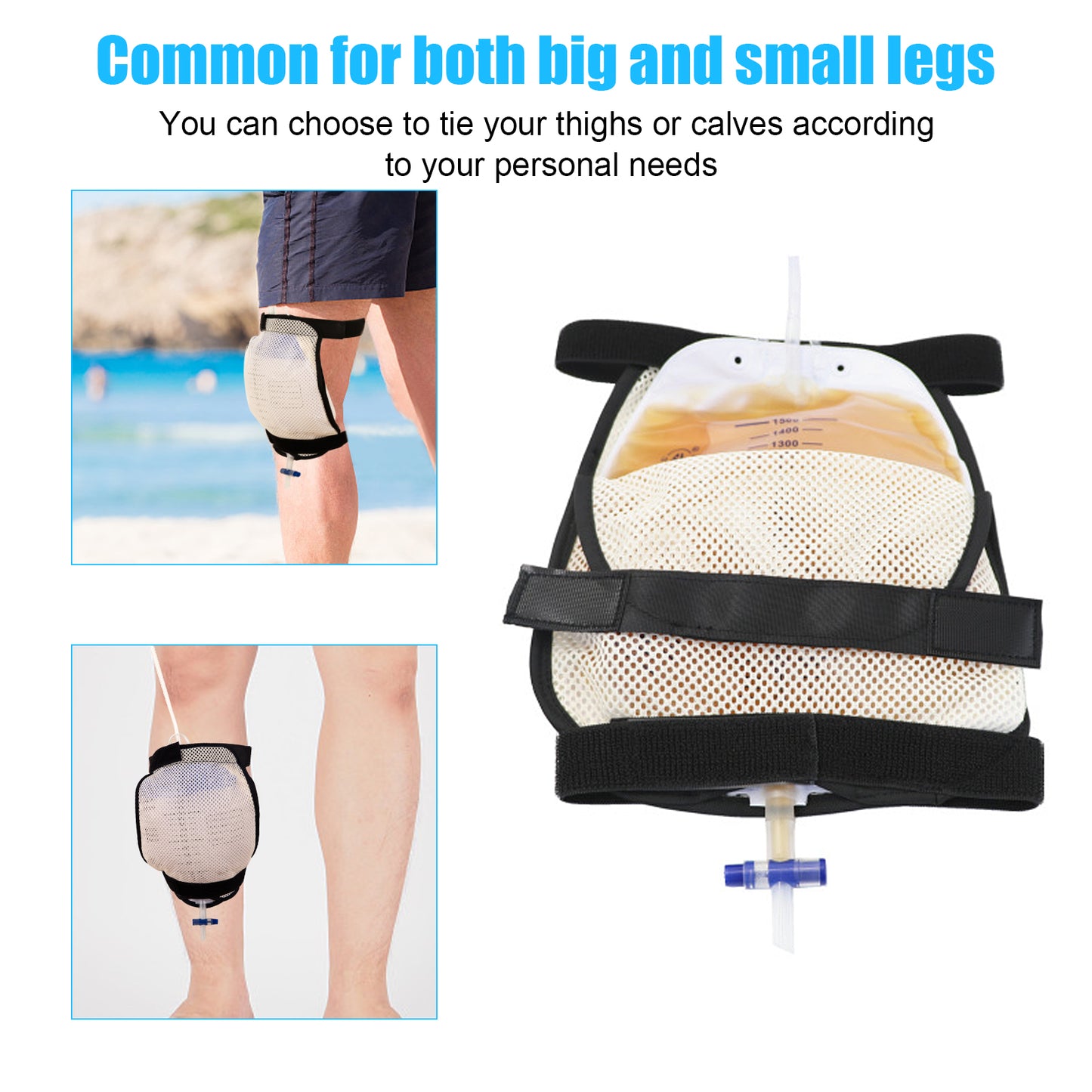 Catheter Leg Bag Holder,Breathable Mesh Catheter Leg Bag,Catheter Stabilization Device Keep Urinary Drainage Bag in Place,Urine Bag for Leg,Foley Catheter Bag Holder,Catheter Sleeves,Catheter Supplies