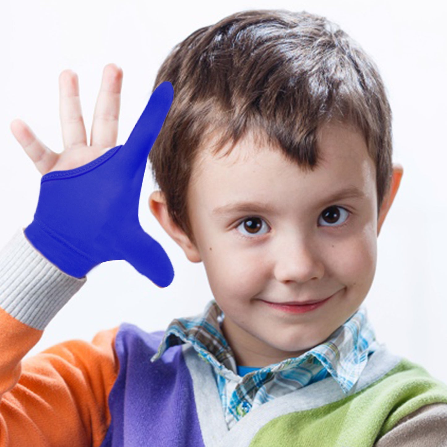 4pcs Thumb Sucking Guard Gloves Kids Chewy Compression Gloves Breathable Guard Nail Biting Gloves Kids Stop Thumb Sucking and Finger Biting