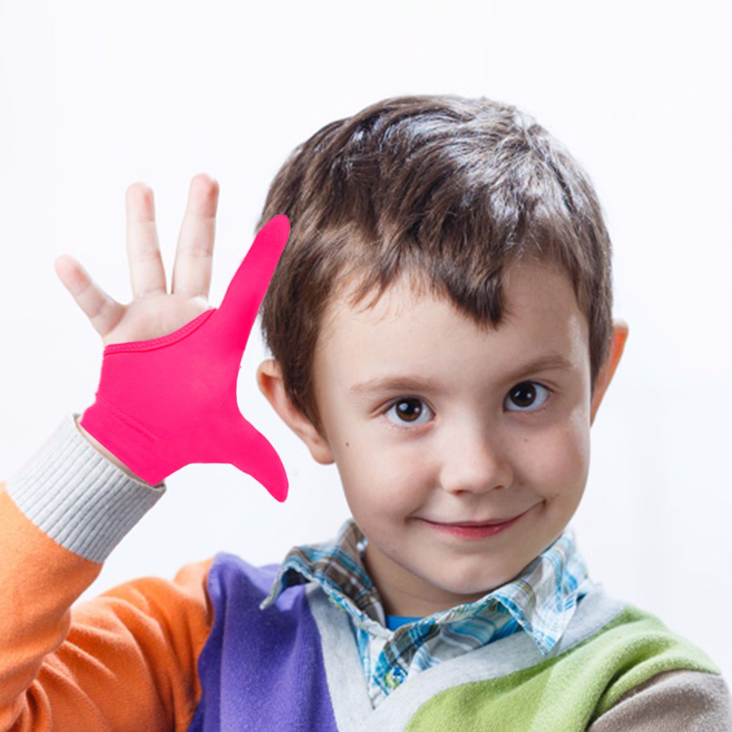 4pcs Thumb Sucking Guard Gloves Kids Chewy Compression Gloves Breathable Guard Nail Biting Gloves Kids Stop Thumb Sucking and Finger Biting