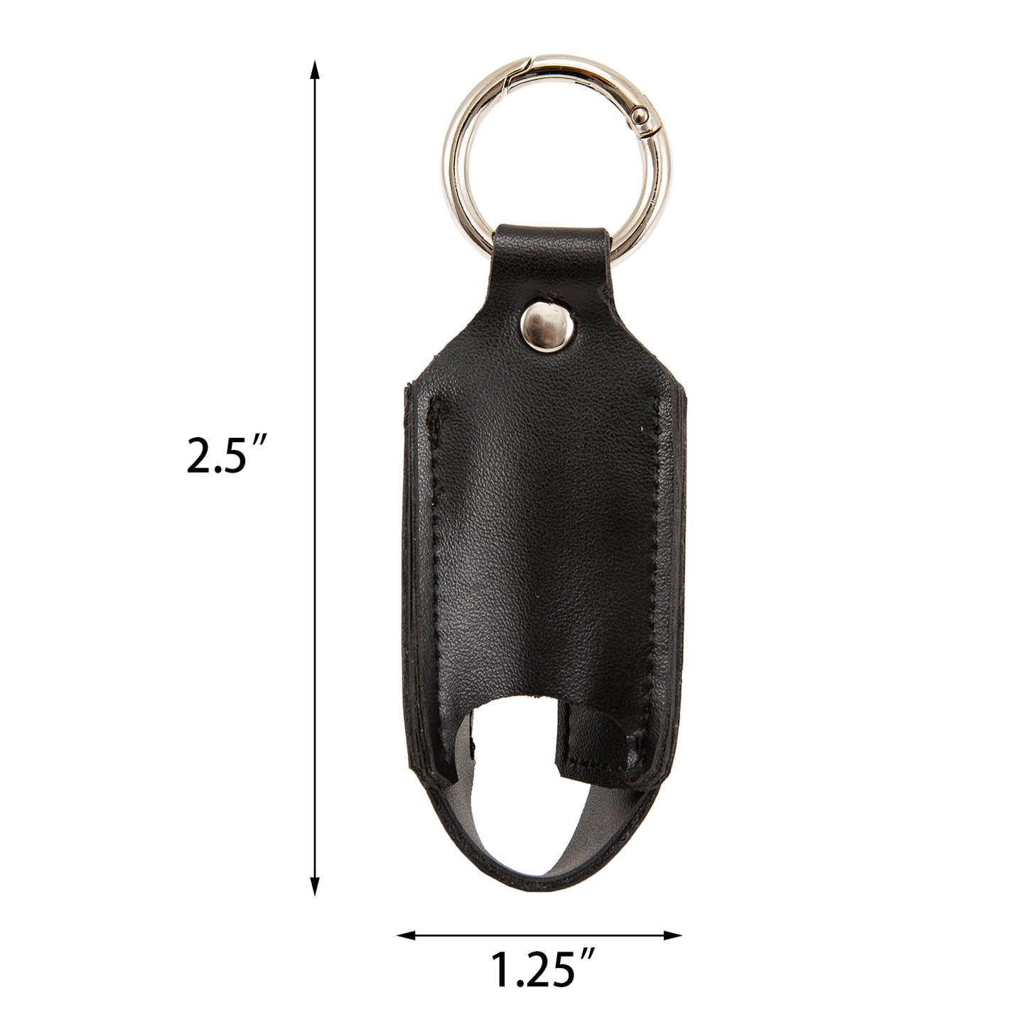 Asthma Inhaler Holder Carrying Holder for L-Shaped Inhaler PU Leather Protective Travel Handy Mini Holster for Adults and Kids,Carrying Case with Carabiner Clip（Inhaler Not Included ） (Black)