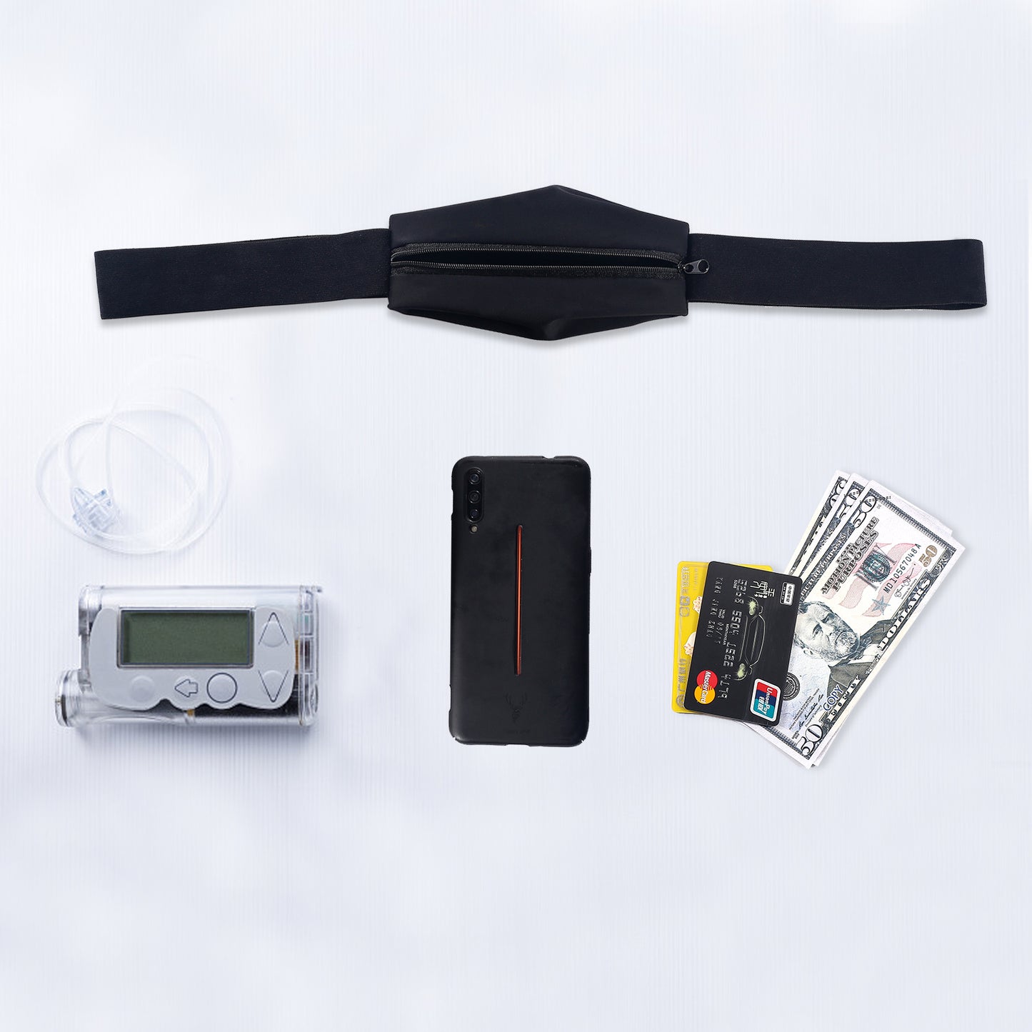 Insulin Pump Belt, Insulin Pump Holder Compatible with Tandem t:Slim/t:Slim X2, Running Waist Belts for Women Men, Diabetic Waist Pack for Storing Insulin Pens,Needles,Diabetes Supplies During Sports