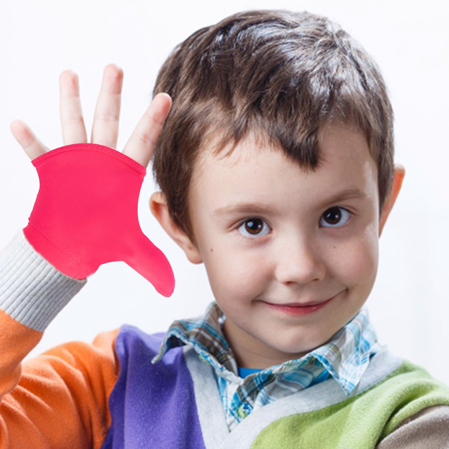 4pcs Thumb Sucking Guard Gloves Kids Chewy Compression Gloves Breathable Guard Nail Biting Gloves Kids Stop Thumb Sucking and Finger Biting