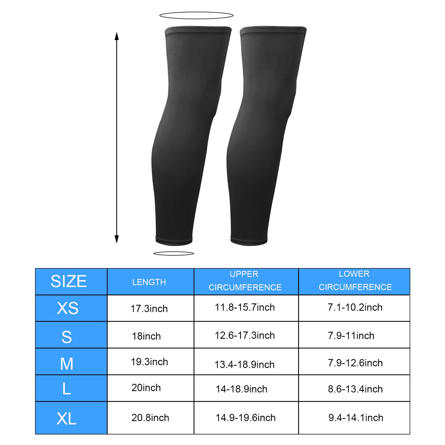 Kids Long Compression Leg Sleeves Non Slip UV Protection Thigh Calf for Youth Boy Girl Basketball,Running,Football Compression Sleeves for Legs,Leg Sleeves for Kids,Basketball Accessories for boys