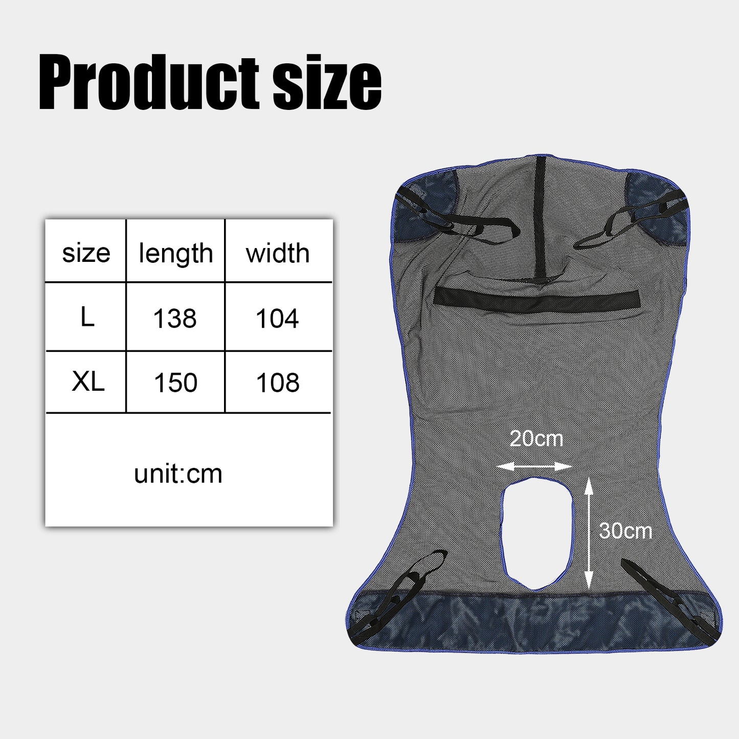 Hoyer Lift Sling,Commode Patient Lift Sling Medical Transfer Sling for Patients Shower,Hoyer Lift Sling for Toileting