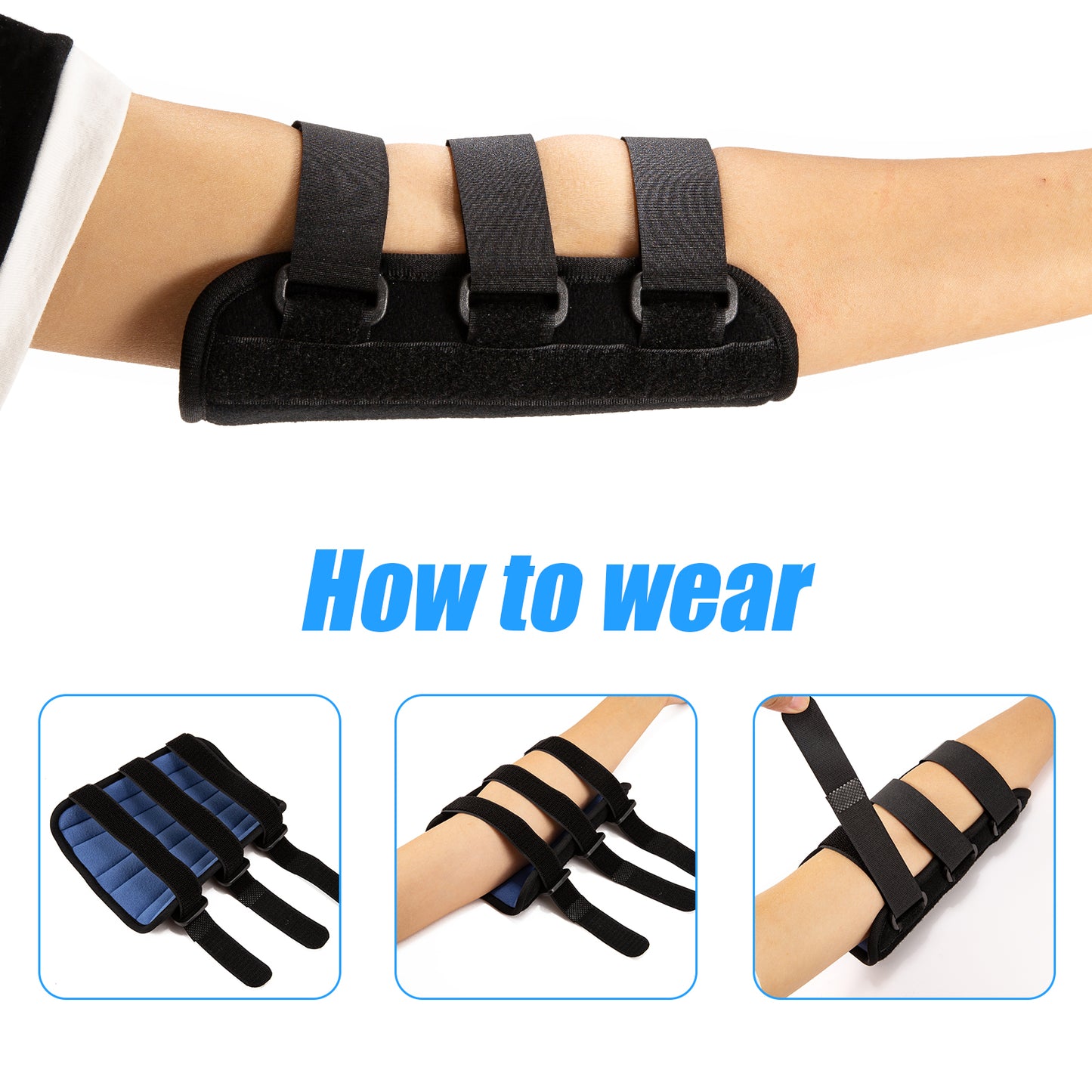 Daumen saugen Stop für Kinder, Finger saugen Guard Stop Nagelbeißen Behandlung für Kleinkinder, Nagelbeißer Stopper Prävention Anti Nase Picking Kinder Ellbogen Immobilizer Brace, schwarz