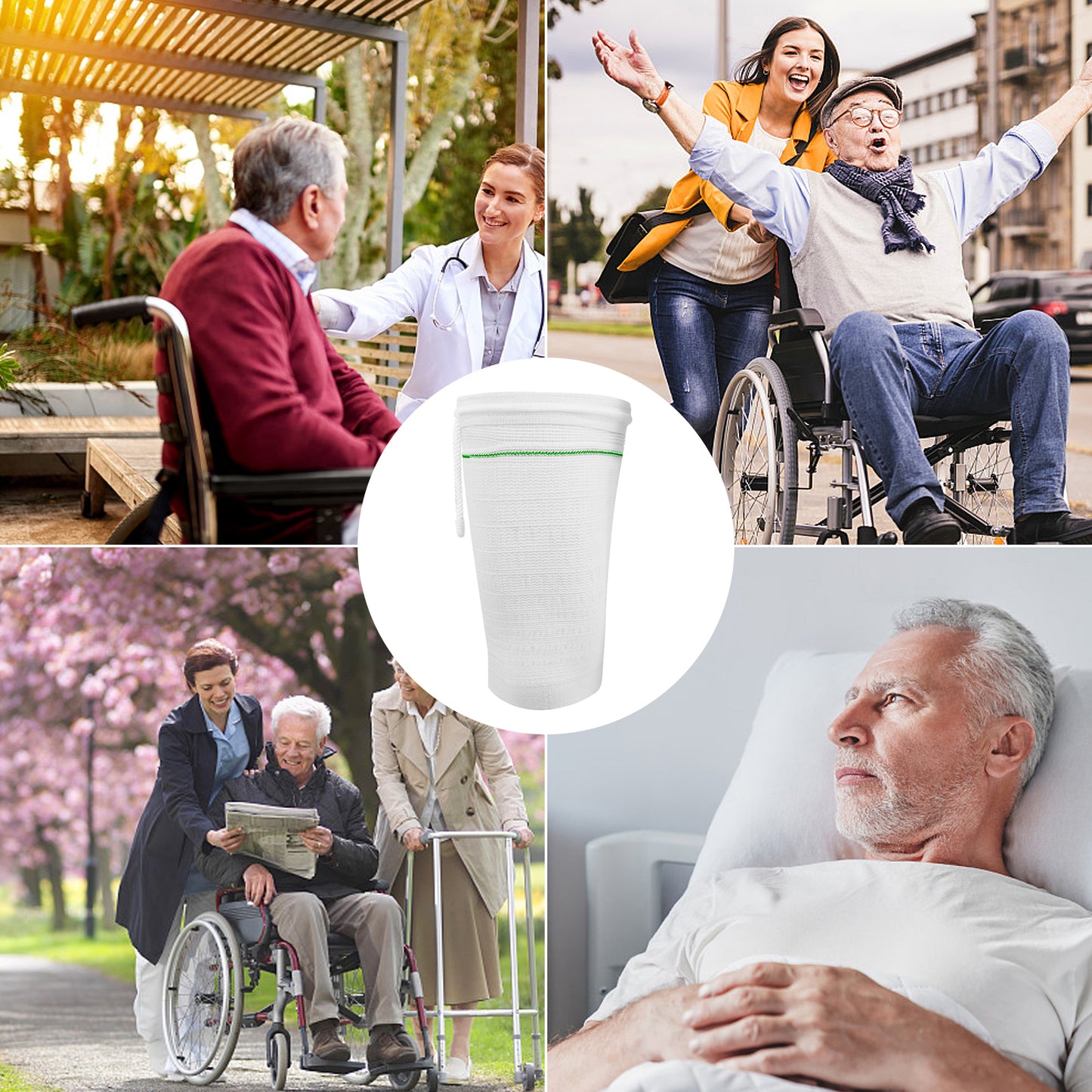 Catheter Leg Bag Holder,Catheter Bag Holder with Adjustable Strap,Fabric Catheter Stabilization Device,Leg Sleeve for Catheter Bag,Urine Drainage Bag Cover,Urinary Incontinence Catheter Supplies.