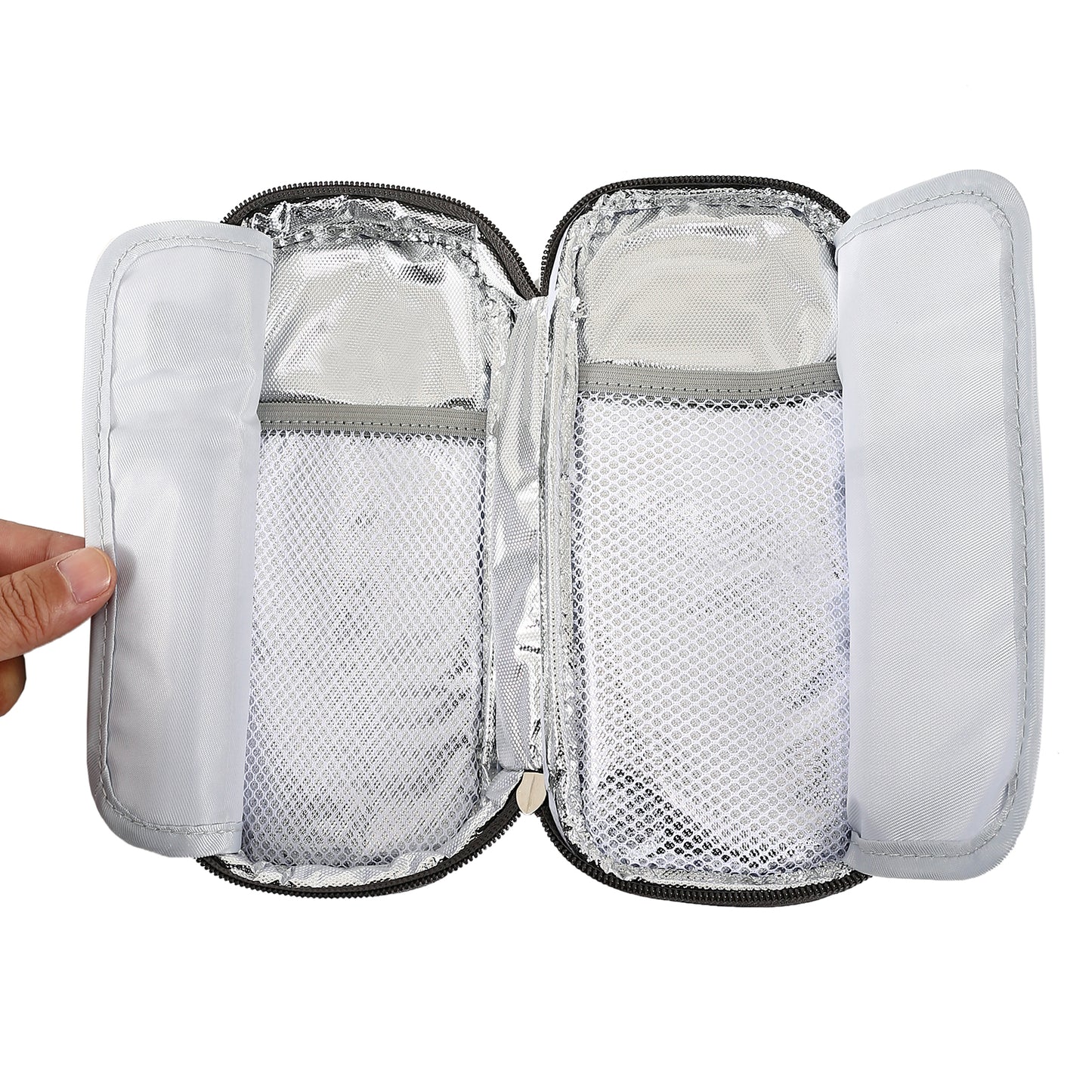Insulin Kühltasche mit 2 Kühlakku,Diabetikertasche – Diabetiker Tasche Organizer Insulin Pen Tasche tragbare Kühltasche für Insulin, isolierte Diabetes Tasche für medizinische Reisen Draußen
