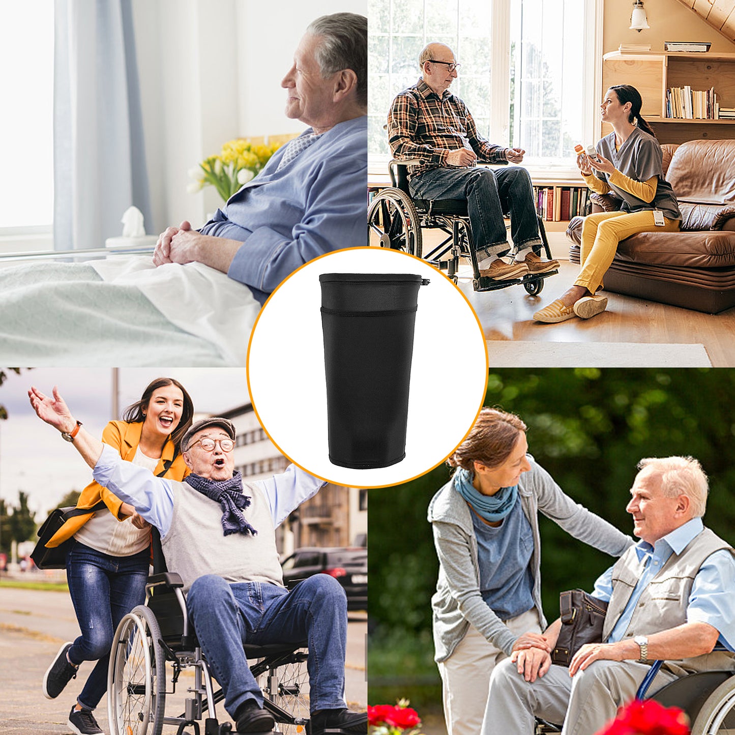 Sac de Jambe de Cathéter, Support de Poche Cathéter Lavable Réutilisable et Confortable,la poche de drainage d'urine,Fixateur de poche de jambe de cathéter