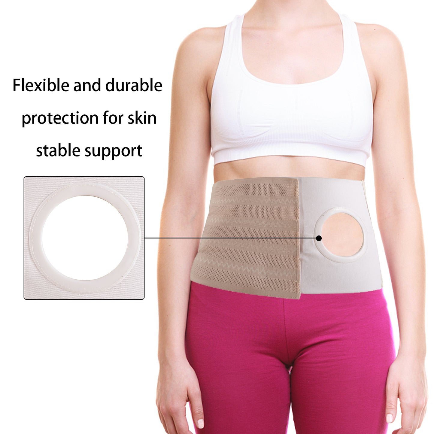 Stoma Gürtel,Abdominal Ostomy Hernia Gürtel für postoperative Pflege Nach Kolostomie Ileostomie Chirurgie,Elastischer Herniengürtel,Ostomie Gürtel Stomagürtel Unterstützung Stoma Unterstützun
