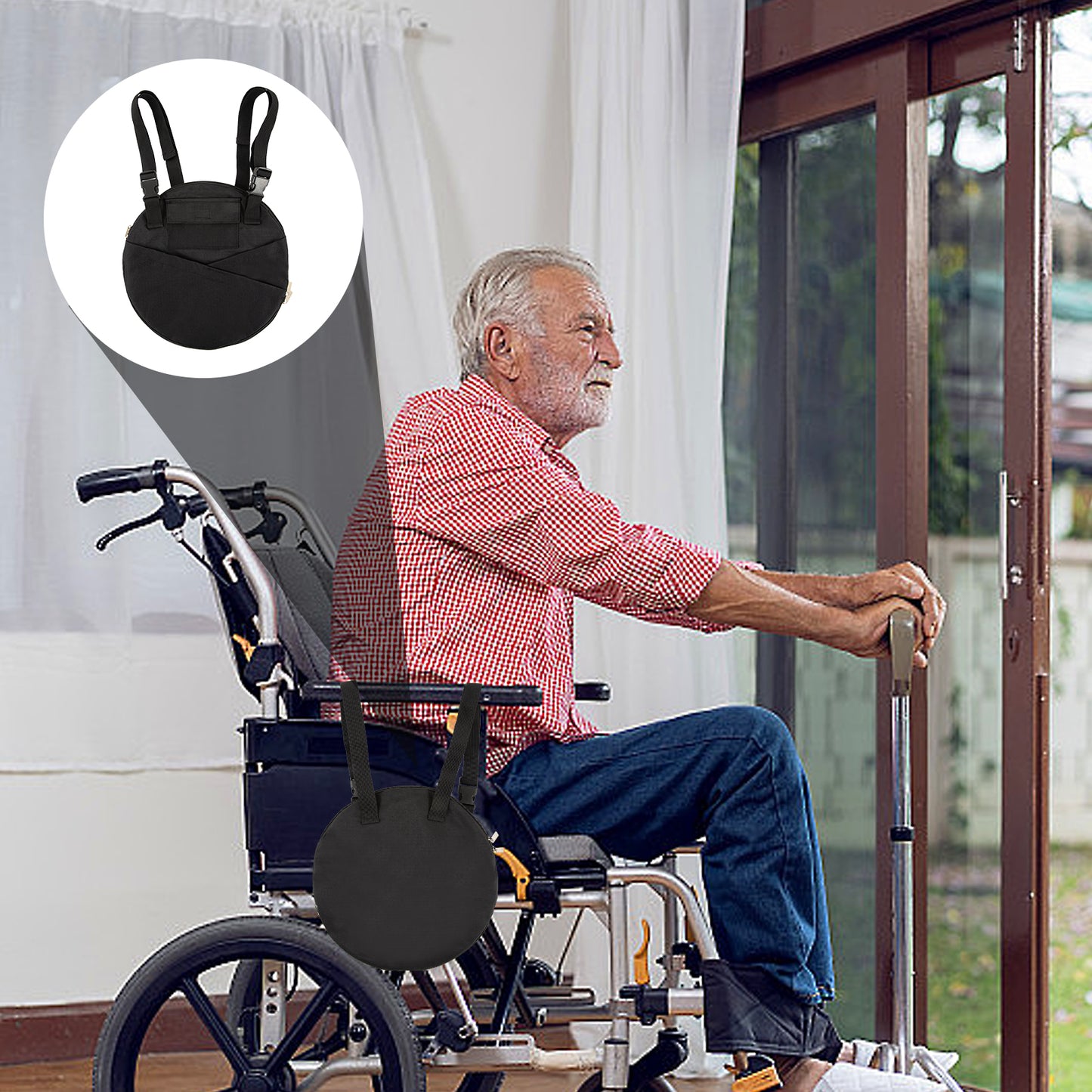 Catheter Bag Cover for Walker & Wheelchair, Includes Catheter Cover & Tube Cover, Drainage Bag Cover for Foley, Urine Urainage Bag Holder, Ostomy Supplies for Men Women
