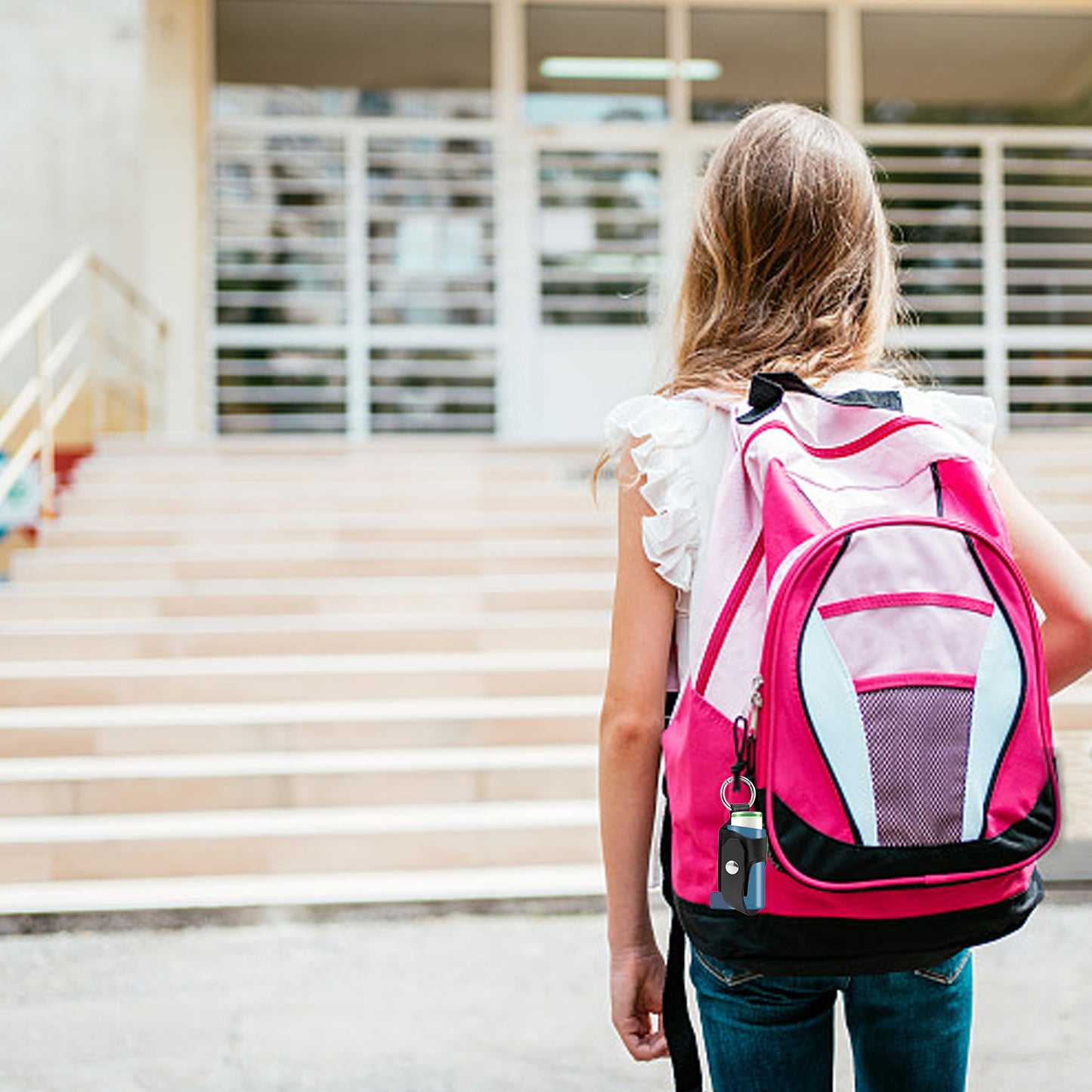Asthma Inhaler Holder Carrying Holder for L-Shaped Inhaler PU Leather Protective Travel Handy Mini Holster for Adults and Kids,Carrying Case with Carabiner Clip（Inhaler Not Included ） (Black)