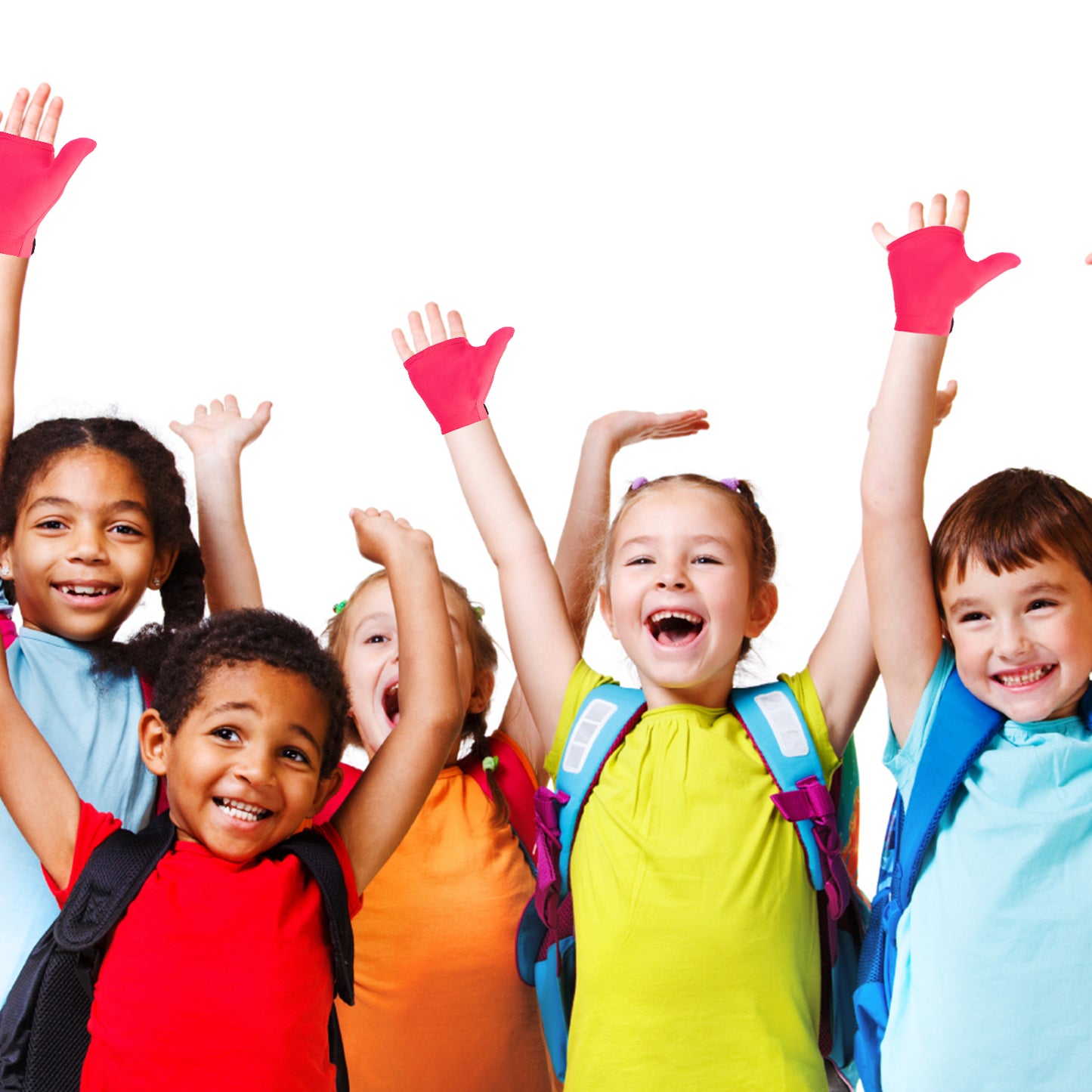 4pcs Thumb Sucking Guard Gloves Kids Chewy Compression Gloves Breathable Guard Nail Biting Gloves Kids Stop Thumb Sucking and Finger Biting