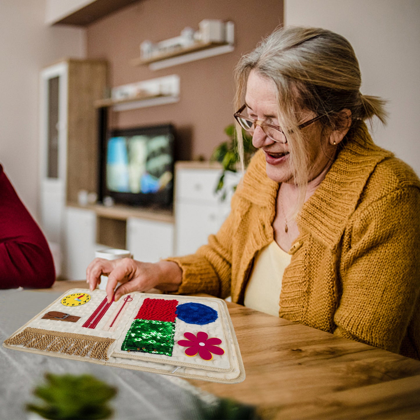 Fidget Blanket for Adults with Dementia,Elderly Fidget Toy,Alzheimers Dementia Products for Elderly,Dementia Activities for Seniors,Memory Games Keeping Busy,Anxiety Relief Sensory Toy for Autistic