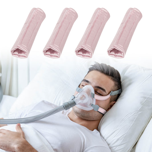 4-Packs Satin CPAP Strap Covers, CPAP Strap Comfort Pads, CPAP face Pads, Comfortable CPAP Supplies CPAP Face Cushion Universal and Comfort Silky CPAP Headgear Pads for Reducing Red Marks