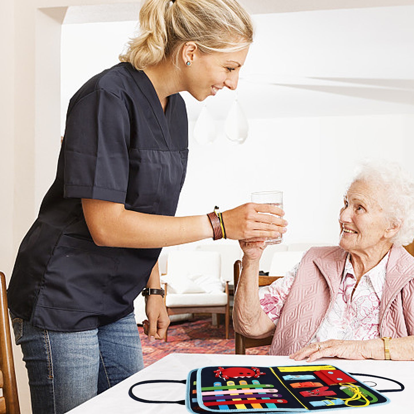 Fidget Blanket for Adults with Dementia,Dementia Activities for Seniors,Alzheimers Dementia Products for Elderly,Toddler Busy Board,Fidget Toys,Autism Sensory Toys for Autistic Children.